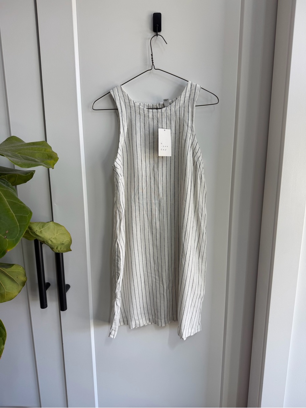 NWT Size XS A New Day Striped Linen Midi Dress